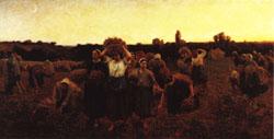 Jules Breton The Recall of the Gleaners oil painting picture